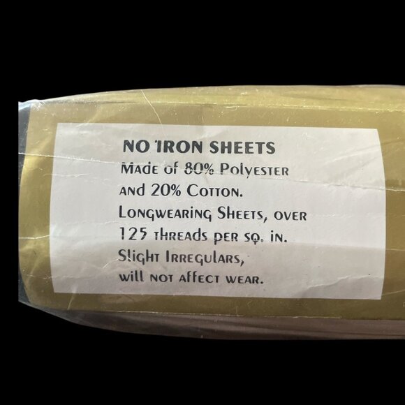 Vintage NOS Classic Design No-Iron Twin Sheet Set Floral Pattern - Picture 6 of 8